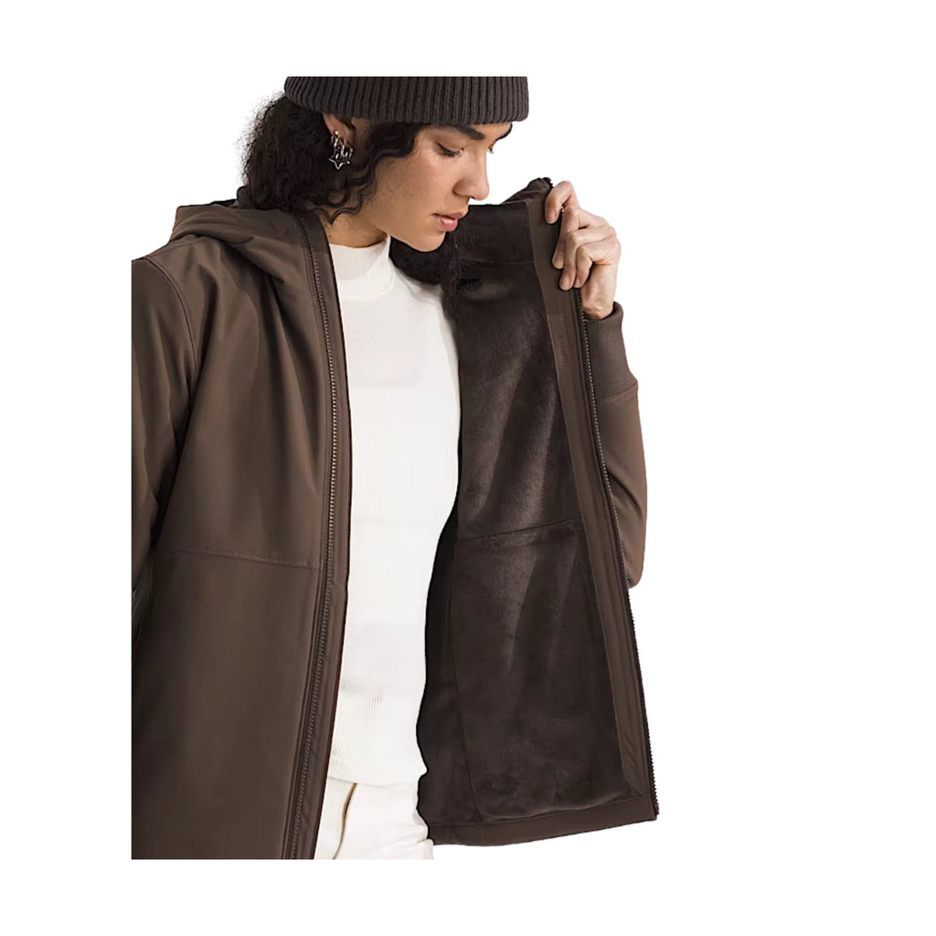The North Face Women's Shelbe Raschel Hoodie Jacket - Smokey Brown - Lenny's Shoe & Apparel