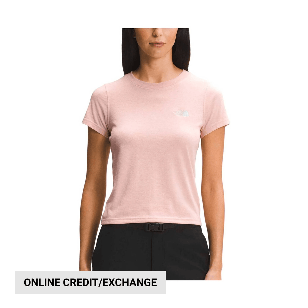 The North Face Women's Short Sleeve Simple Logo Tee - Evening Sand Pink Heather - Lenny's Shoe & Apparel