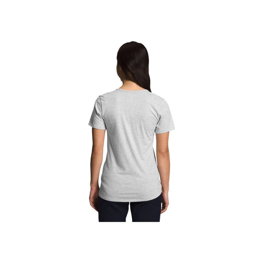 Light gray short-sleeve crewneck T-shirt shown from the back