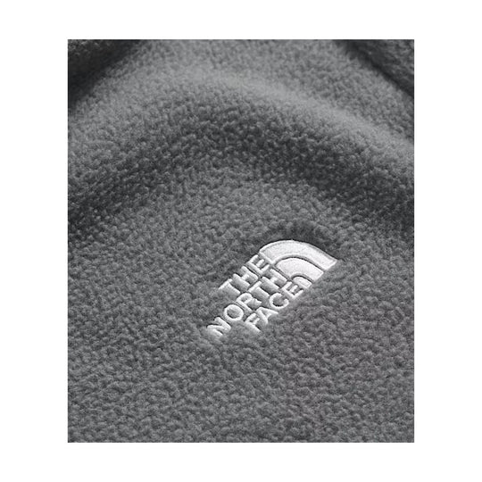 Gray fleece with a white The North Face logo