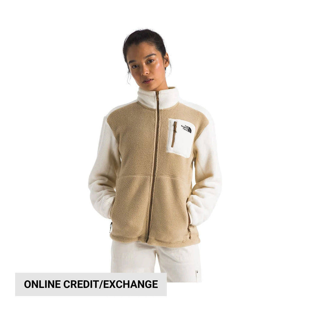 The North Face Women's Yumiori Full Zip Fleece - Khaki Stone/White Dune/Utility Brown - Lenny's Shoe & Apparel