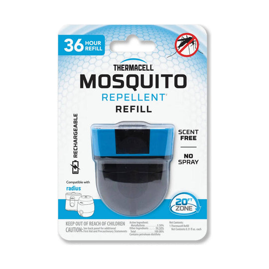 Mosquito repellent refill pack with 36-hour label, scent free, no spray