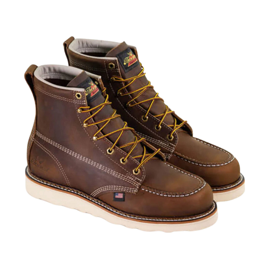 Thorogood Men's American Heritage 6 Inch Moc Toe Work Boot - Crazy Horse - Lenny's Shoe & Apparel