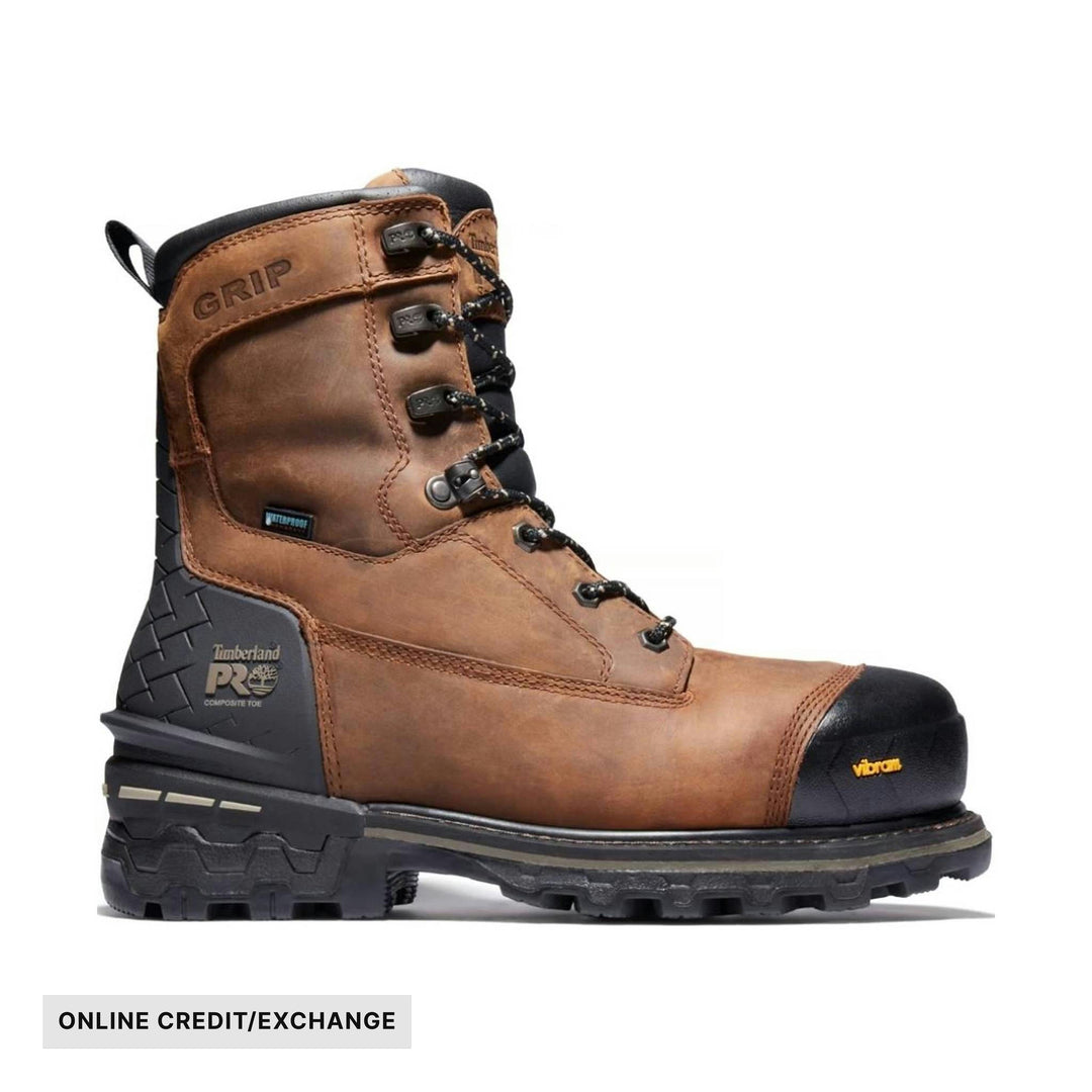 Timberland Pro Men's Boondock HD 8 Inch Composite Toe Work Boot - Distressed Brown Full-Grain - ONLINE CREDIT/EXCHANGE - Lenny's Shoe & Apparel