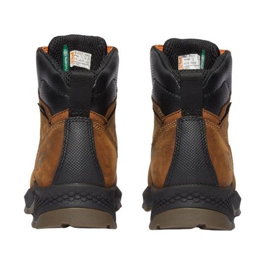 brown leather work boot