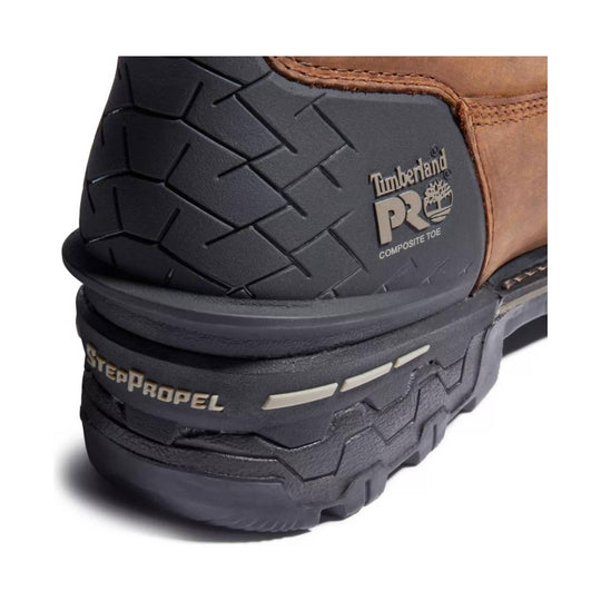 Black heel of work boot