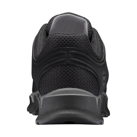 black heel of work shoe