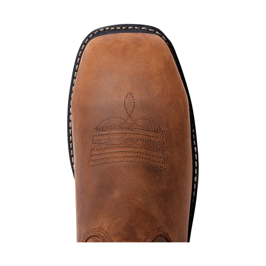 brown leather toe