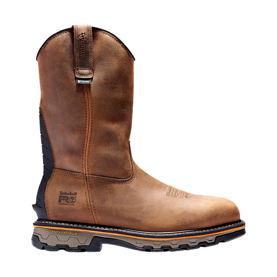 brown tall leather western looking work boot