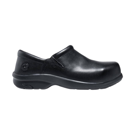 black leather work shoe