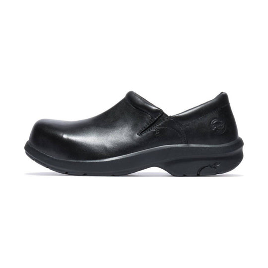 black leather work shoe