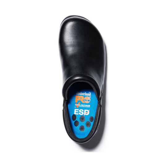 black leather work shoe