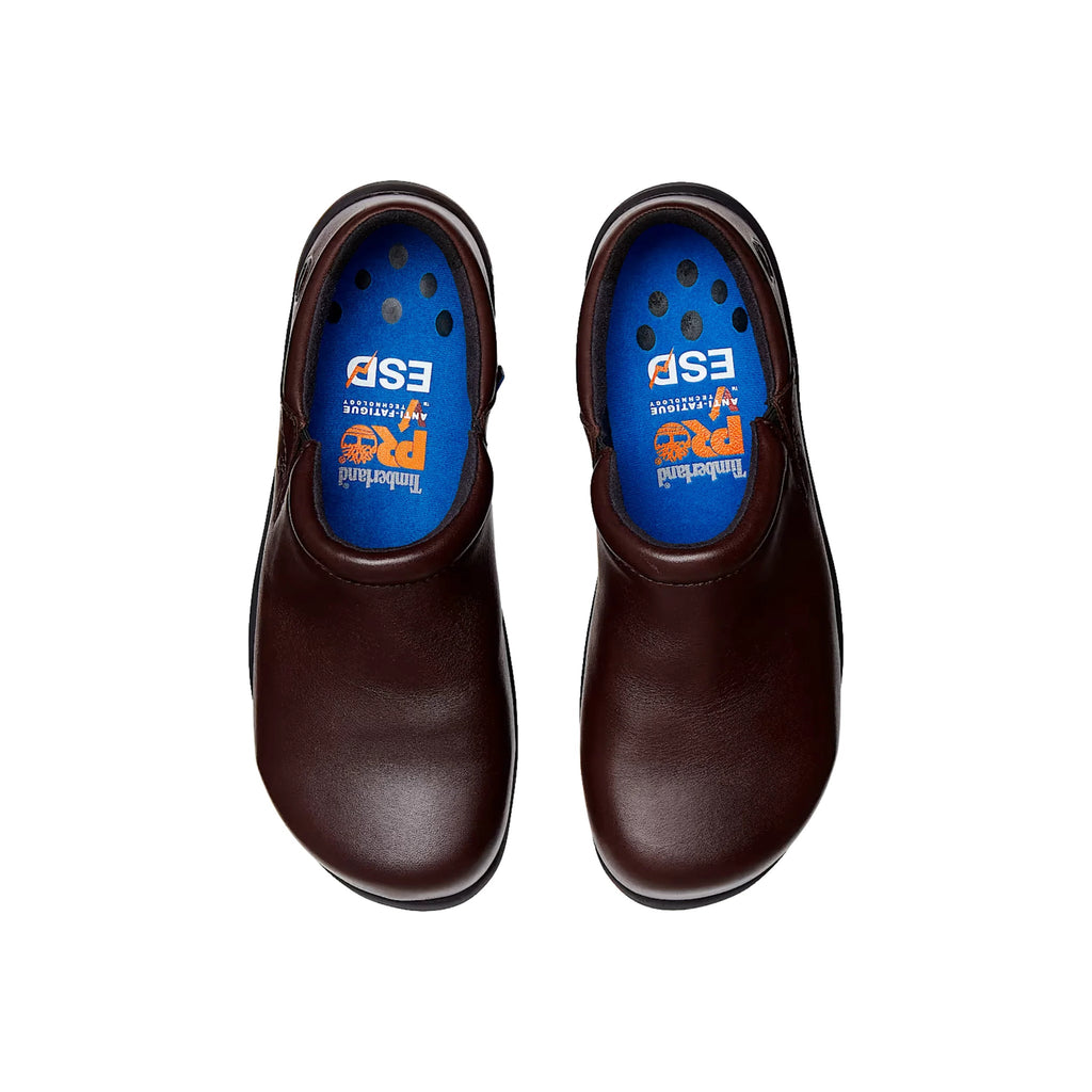 Timberland PRO Women's Newbury Slip - On Alloy Toe - Brown - Lenny's Shoe & Apparel