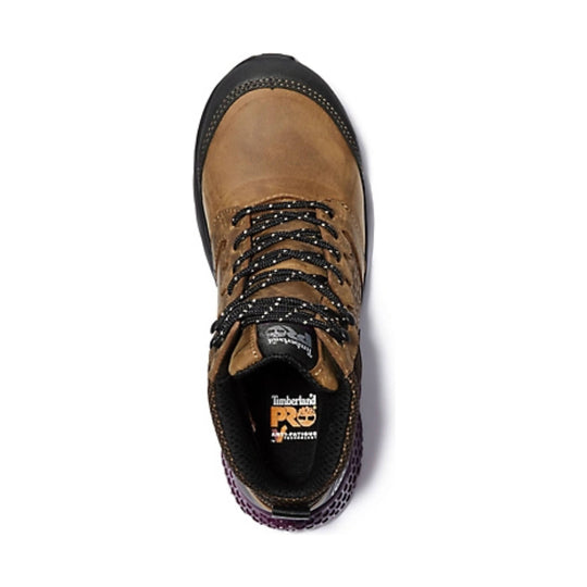 Brown and Purple work boot