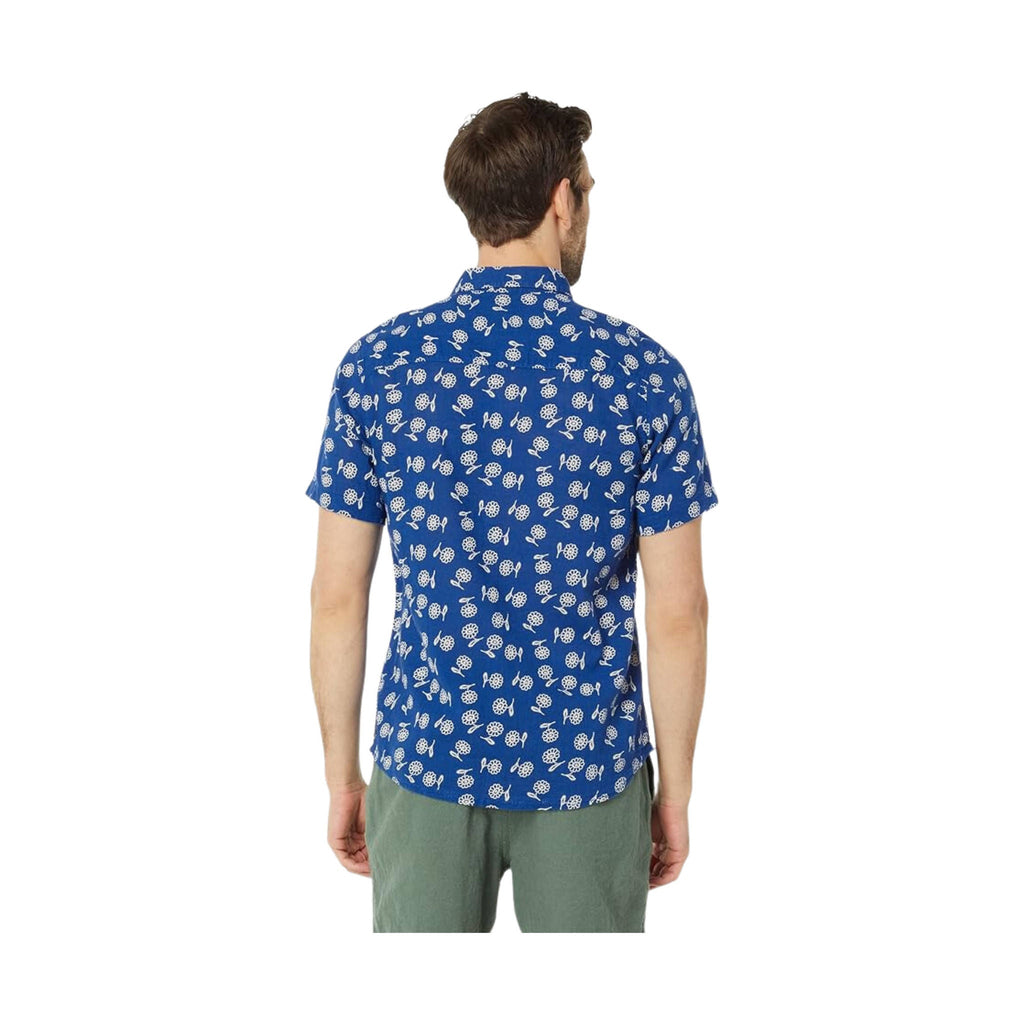 Toad & Co Men's Salton Short Sleeve Shirt - Sea Blue Daisy Print - Lenny's Shoe & Apparel