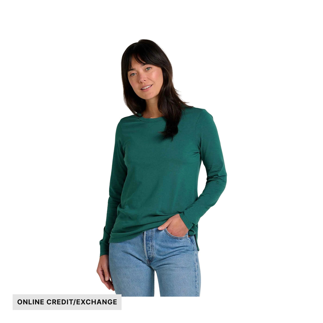 Toad & Co Women's Primo Long Sleeve Crew - Jasper - ONLINE CREDIT/EXCHANGE - Lenny's Shoe & Apparel
