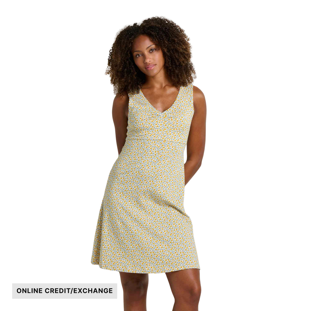 Toad & Co Women's Rosemarie Sleeveless Dress - Gold Print - ONLINE CREDIT/EXCHANGE - Lenny's Shoe & Apparel