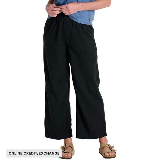 Toad & Co Women's Taj Hemp Wide Leg Pant - Black - ONLINE CREDIT/EXCHANGE - Lenny's Shoe & Apparel