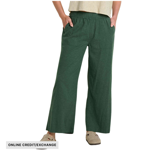 Toad & Co Women's Taj Hemp Wide Leg Pant - Cilantro - ONLINE CREDIT/EXCHANGE - Lenny's Shoe & Apparel