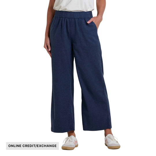 Toad & Co Women's Taj Hemp Wide Leg Pant - True Navy - ONLINE CREDIT/EXCHANGE - Lenny's Shoe & Apparel