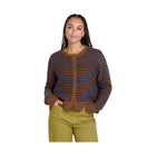 Toad & Co Women's Bianca Crew Cardigan - Brown Sugar Stripe - Lenny's Shoe & Apparel