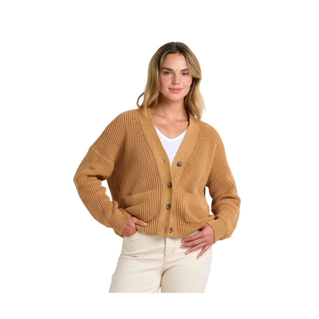 Toad & Co Women's Bianca Shaker Cardigan - Camel - Lenny's Shoe & Apparel