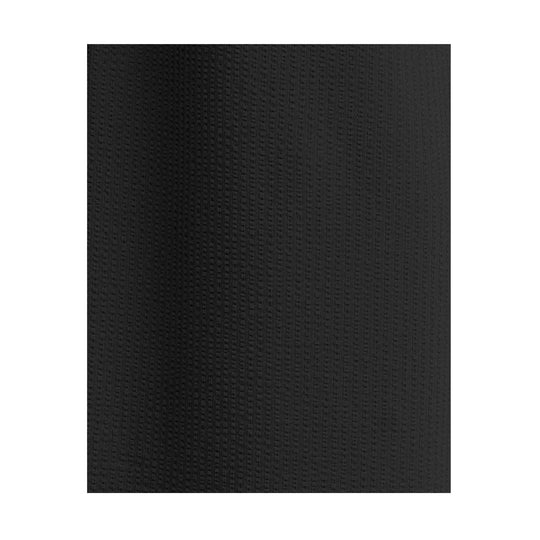 Black textured fabric close-up with subtle vertical weave pattern