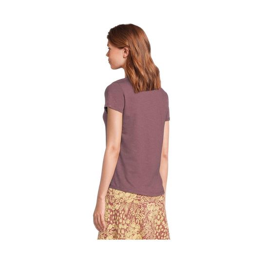 Mauve short-sleeve T-shirt shown from the back