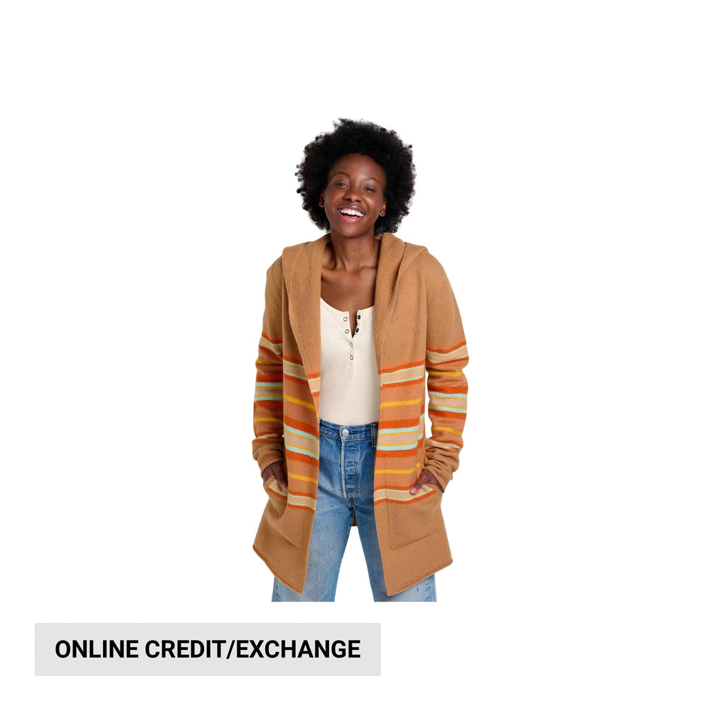Toad & Co Women's Merino Heartfelt Hoodie - Tabac Stripe - Lenny's Shoe & Apparel