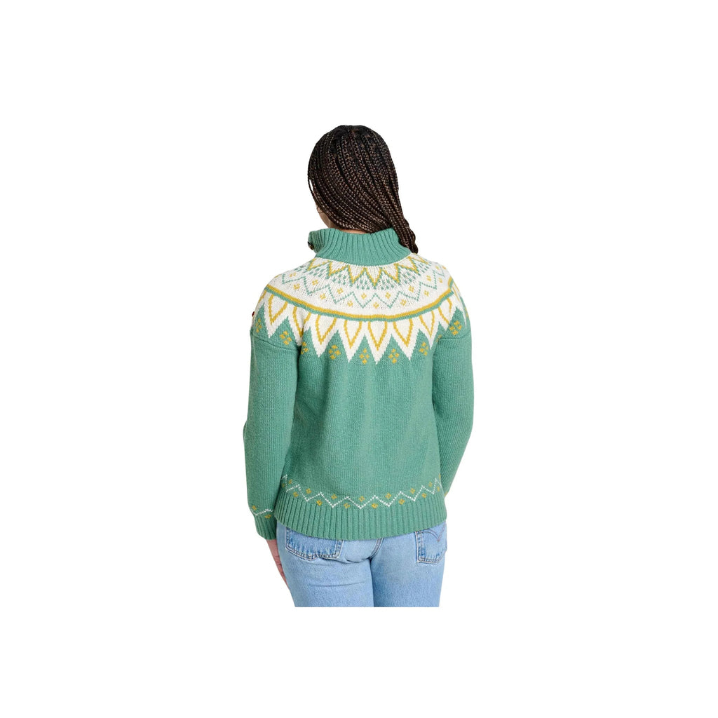 Toad & Co Women's Moss Point Henley Sweater - Ivy Fair Isle - Lenny's Shoe & Apparel