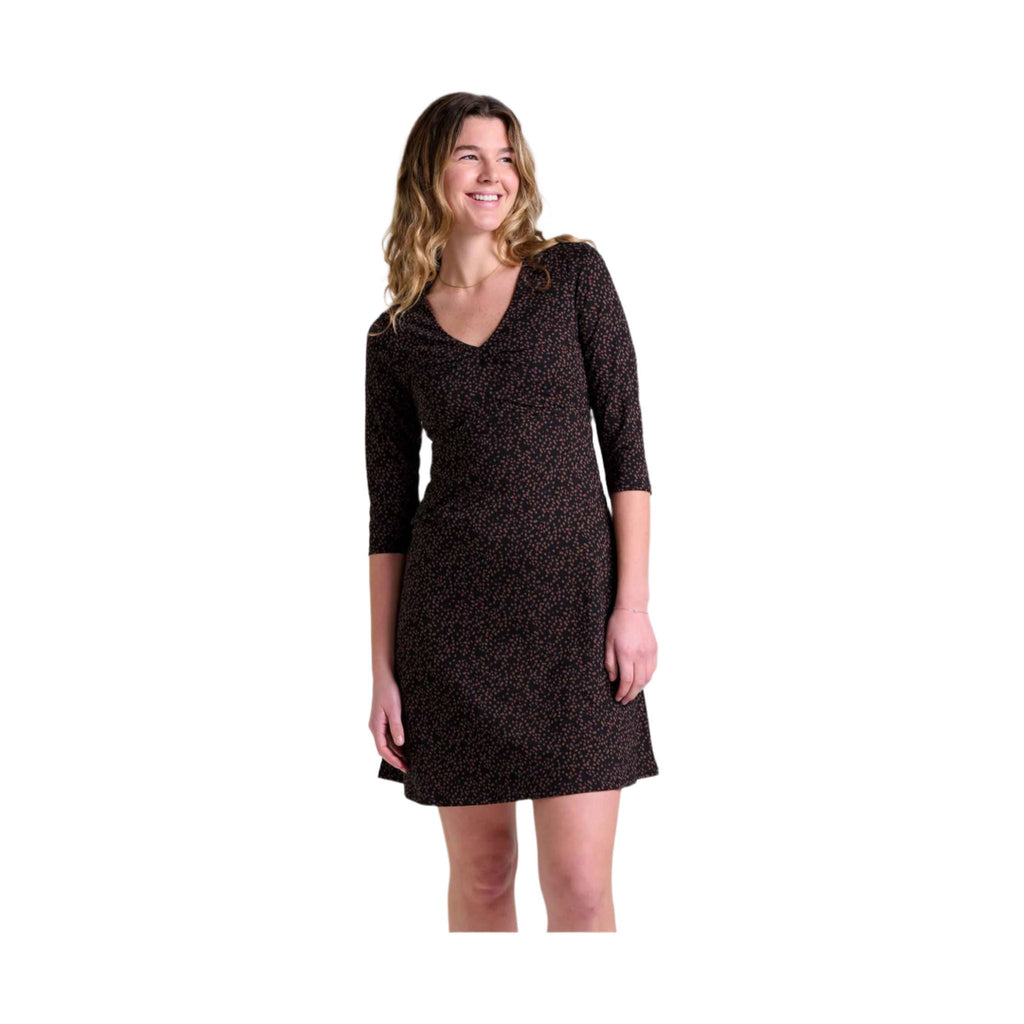 Toad & Co Women's Rosalinda Dress - Black Dot Print - Lenny's Shoe & Apparel
