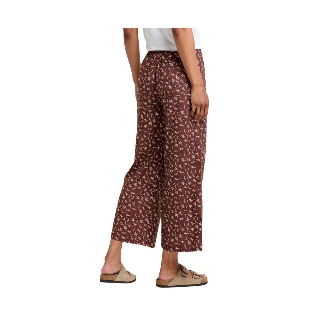 Toad & Co Women's Taj Hemp Wide Leg Pant - Chestnut Floral - Lenny's Shoe & Apparel