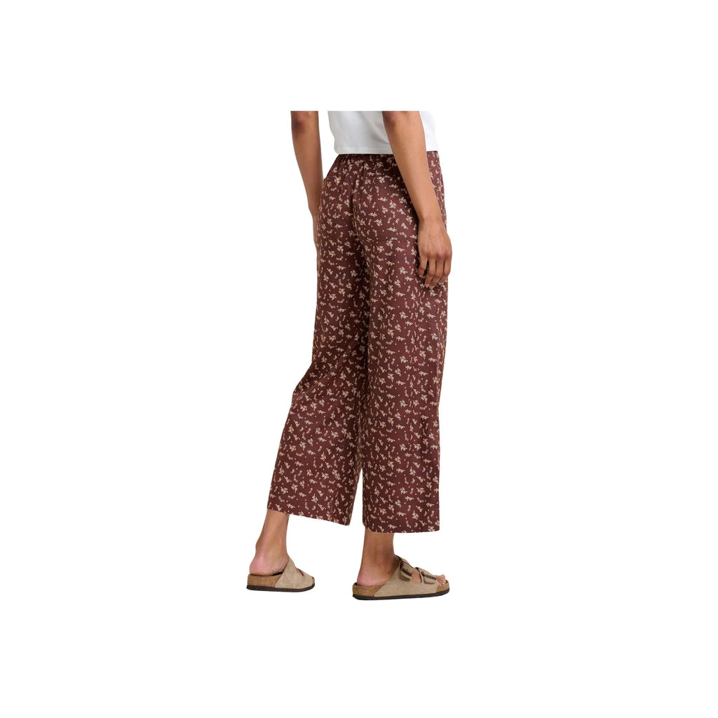 Toad & Co Women's Taj Hemp Wide Leg Pant - Chestnut Floral - Lenny's Shoe & Apparel