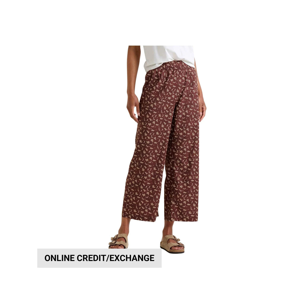 Toad & Co Women's Taj Hemp Wide Leg Pant - Chestnut Floral - Lenny's Shoe & Apparel