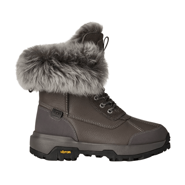 UGG Black and Gray Snow Boots UGG Adirondack II Black Gray Waterproof Leather Snow Boots  main image 4