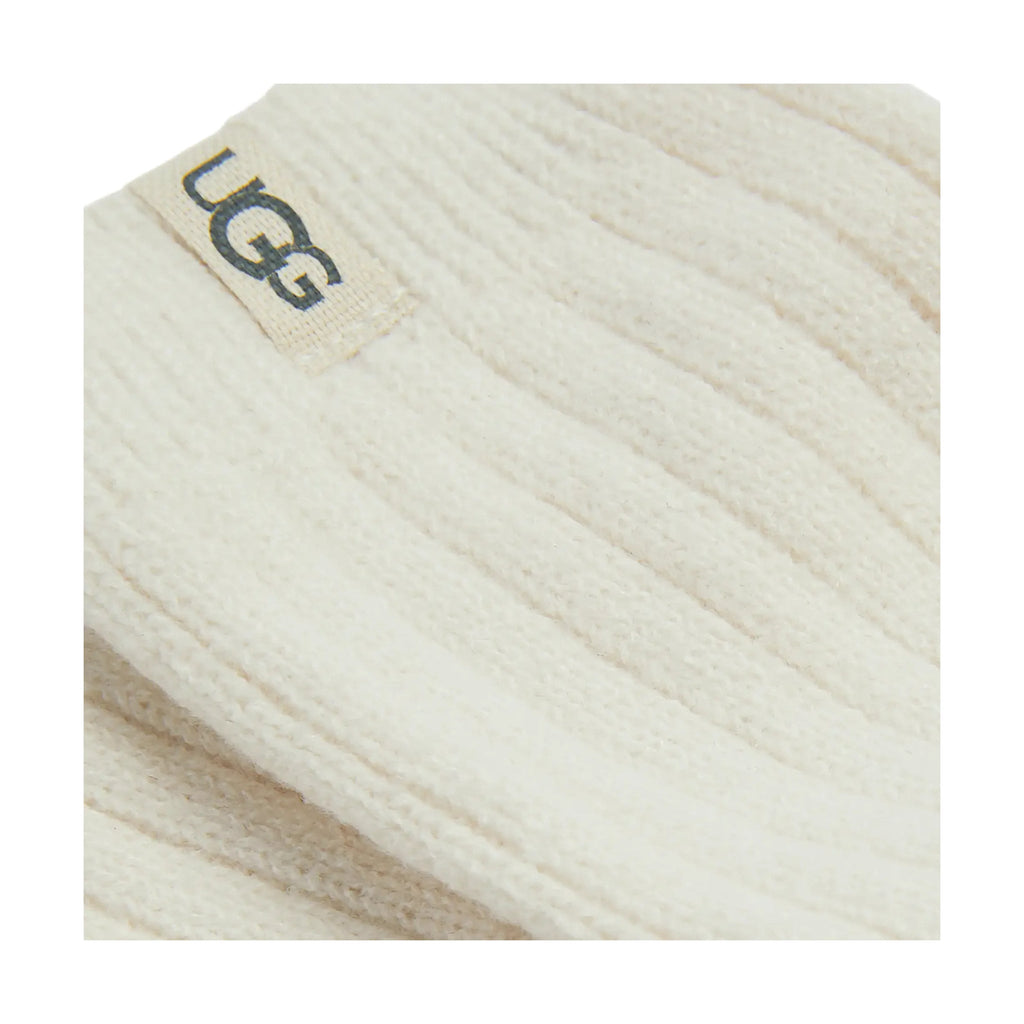 UGG Women's Rib Knit Slouchy Crew Socks - White - Lenny's Shoe & Apparel