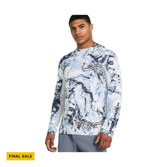 Under Armour Men's Fish Pro Camo Long Sleeve - Carolina Blue/Halo Gray/Black - FINAL SALE - Lenny's Shoe & Apparel