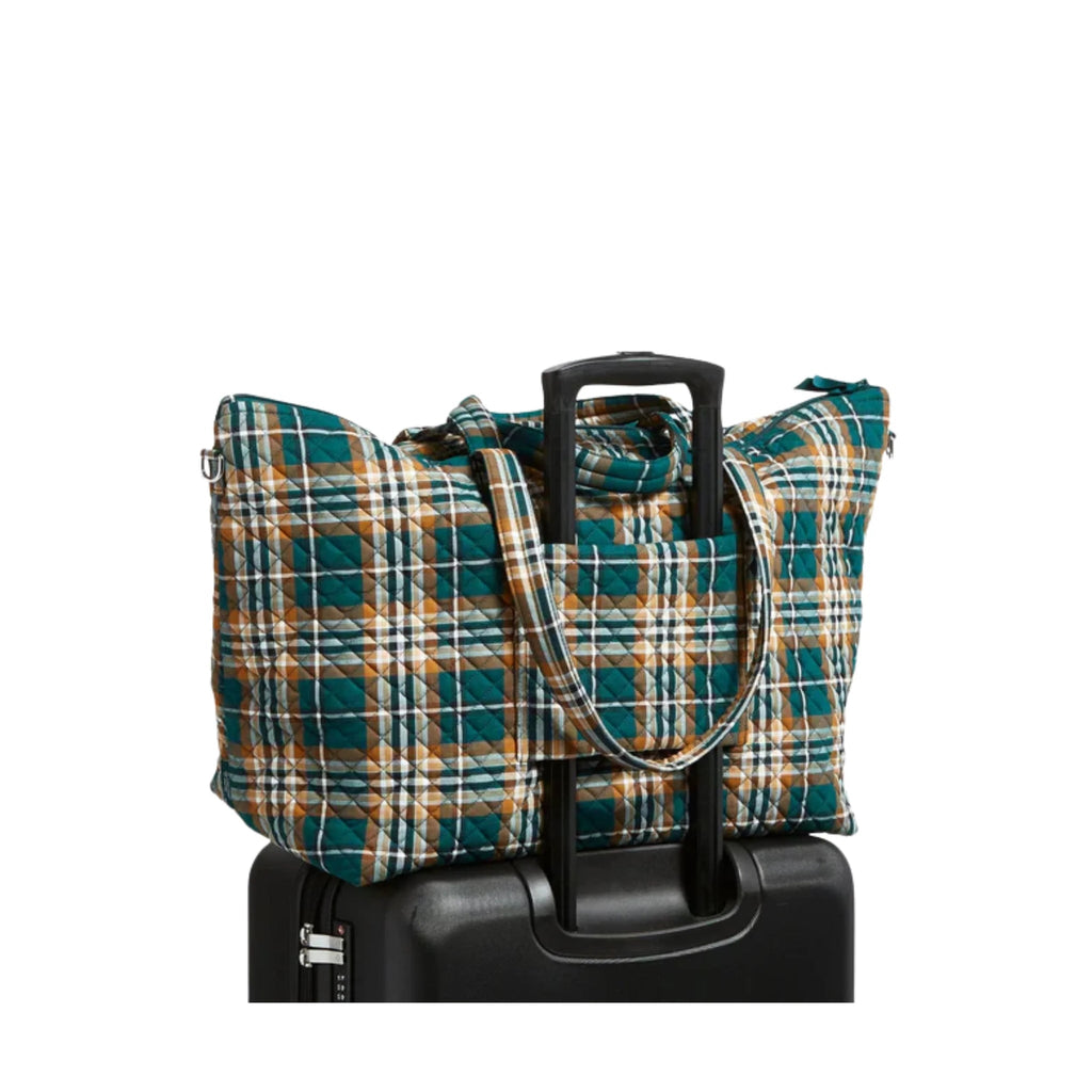 Vera Bradley Overnight Travel Tote Bag In Cotton - Orchard Plaid - Lenny's Shoe & Apparel