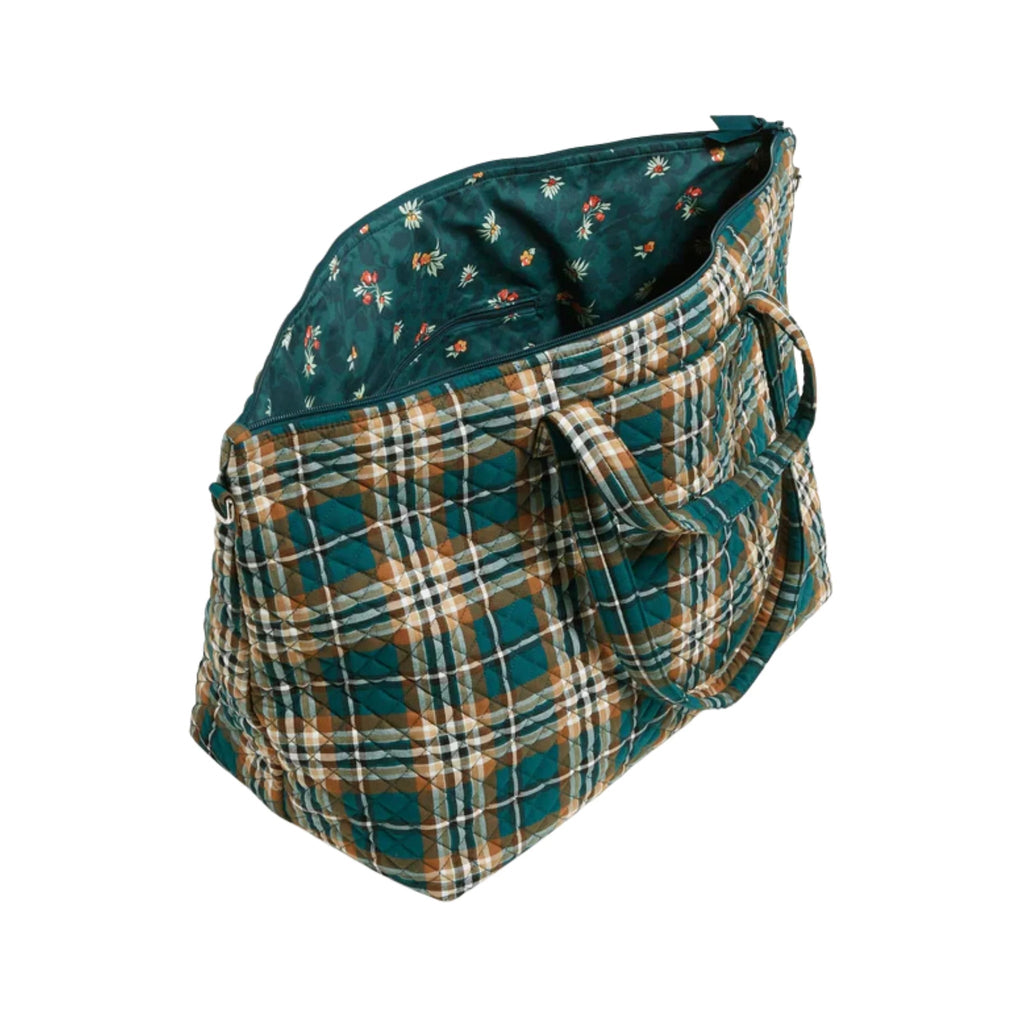 Vera Bradley Overnight Travel Tote Bag In Cotton - Orchard Plaid - Lenny's Shoe & Apparel