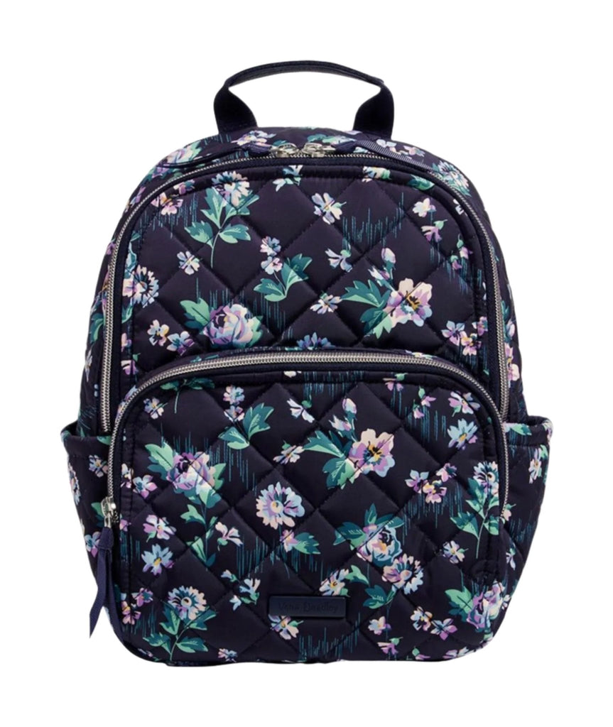 Vera Bradley Small Backpack - Navy Garden In Performance Twill - Lenny's Shoe & Apparel