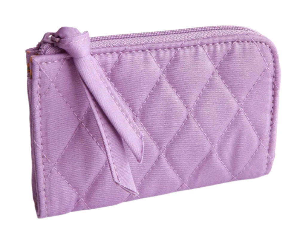Vera Bradley Zip Card Pouch - Purple Rhapsody In Premium Cotton - Lenny's Shoe & Apparel