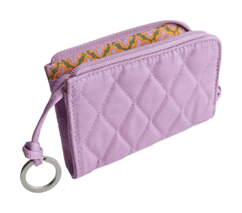 Vera Bradley Zip Card Pouch - Purple Rhapsody In Premium Cotton - Lenny's Shoe & Apparel