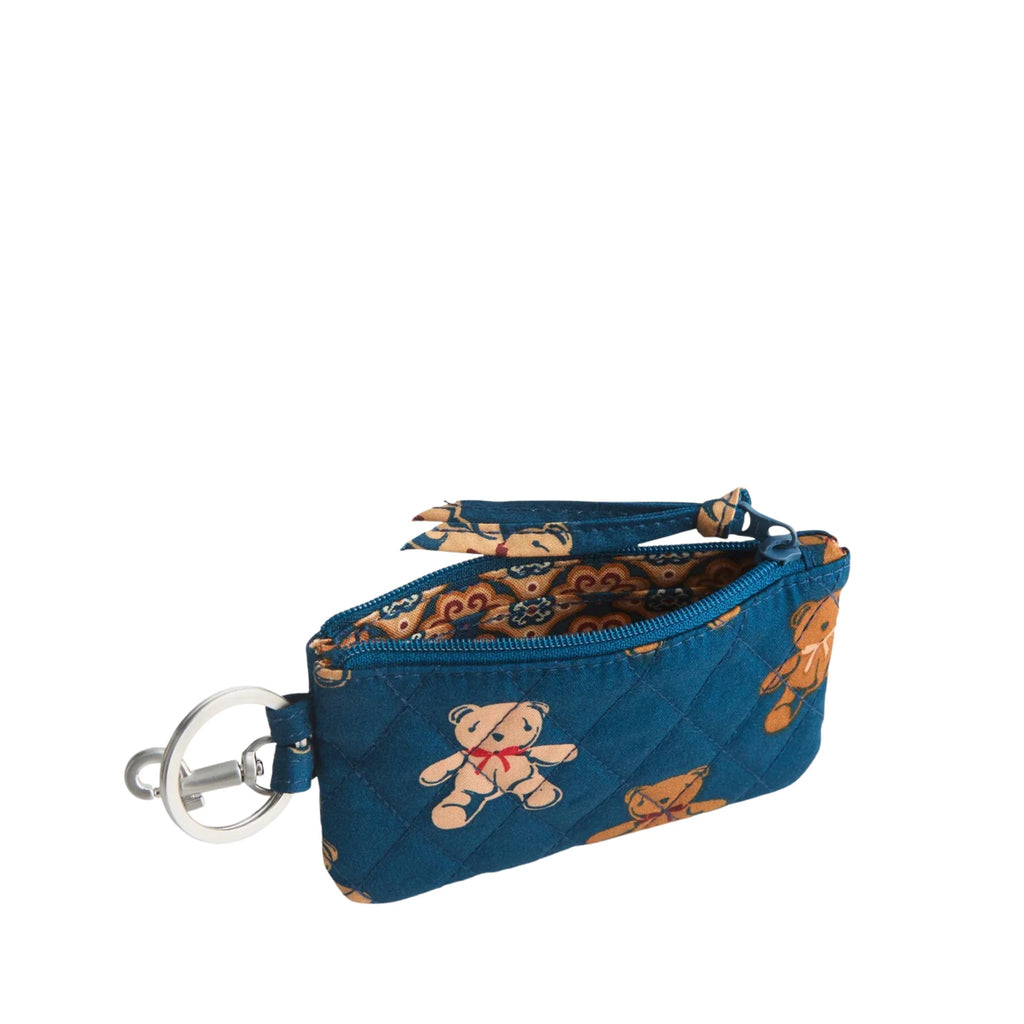 Vera Bradley Zip ID Pouch With Breakaway Lanyard - Bunch Of Bears In Premium Cotton - Lenny's Shoe & Apparel