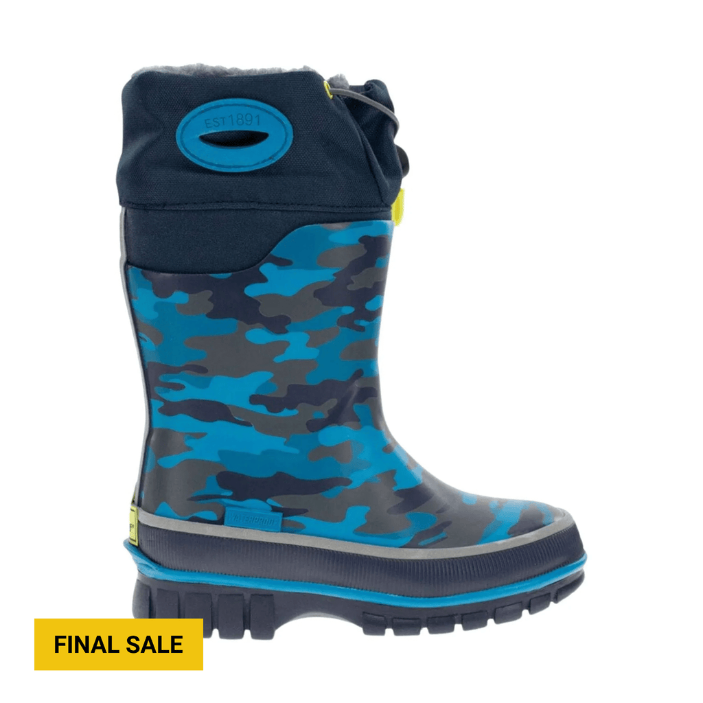 Western Chief Kids' Camo Frost Neoprene Cold Weather Winter Boots - Camo/Navy - Lenny's Shoe & Apparel