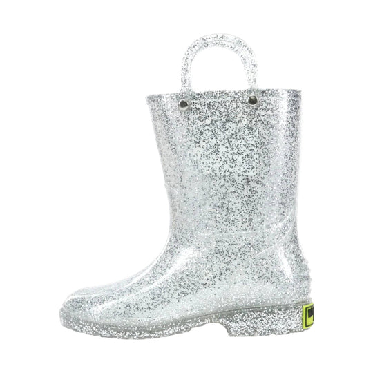 Western Chief Kids' Glitter Rain Boot - Silver - Lenny's Shoe & Apparel