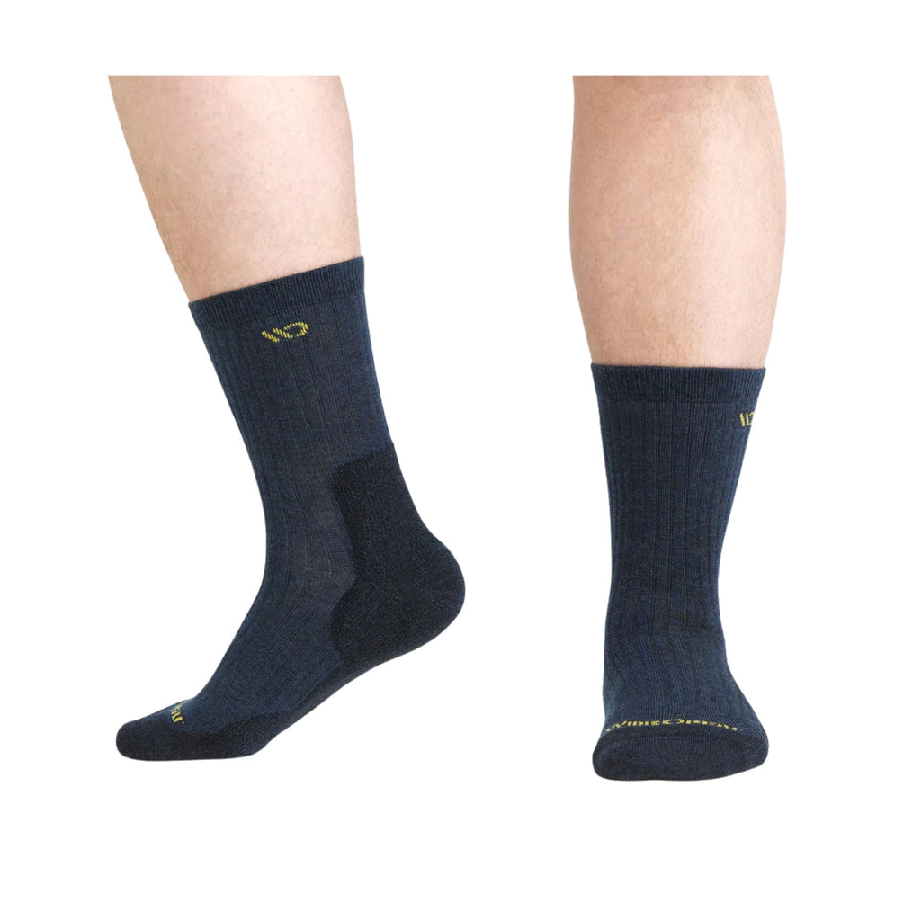 Wide Open Men's Solid Cushioned Micro Crew Socks - Denim - Lenny's Shoe & Apparel
