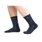 Wide Open Men's Solid Cushioned Micro Crew Socks - Denim - Lenny's Shoe & Apparel
