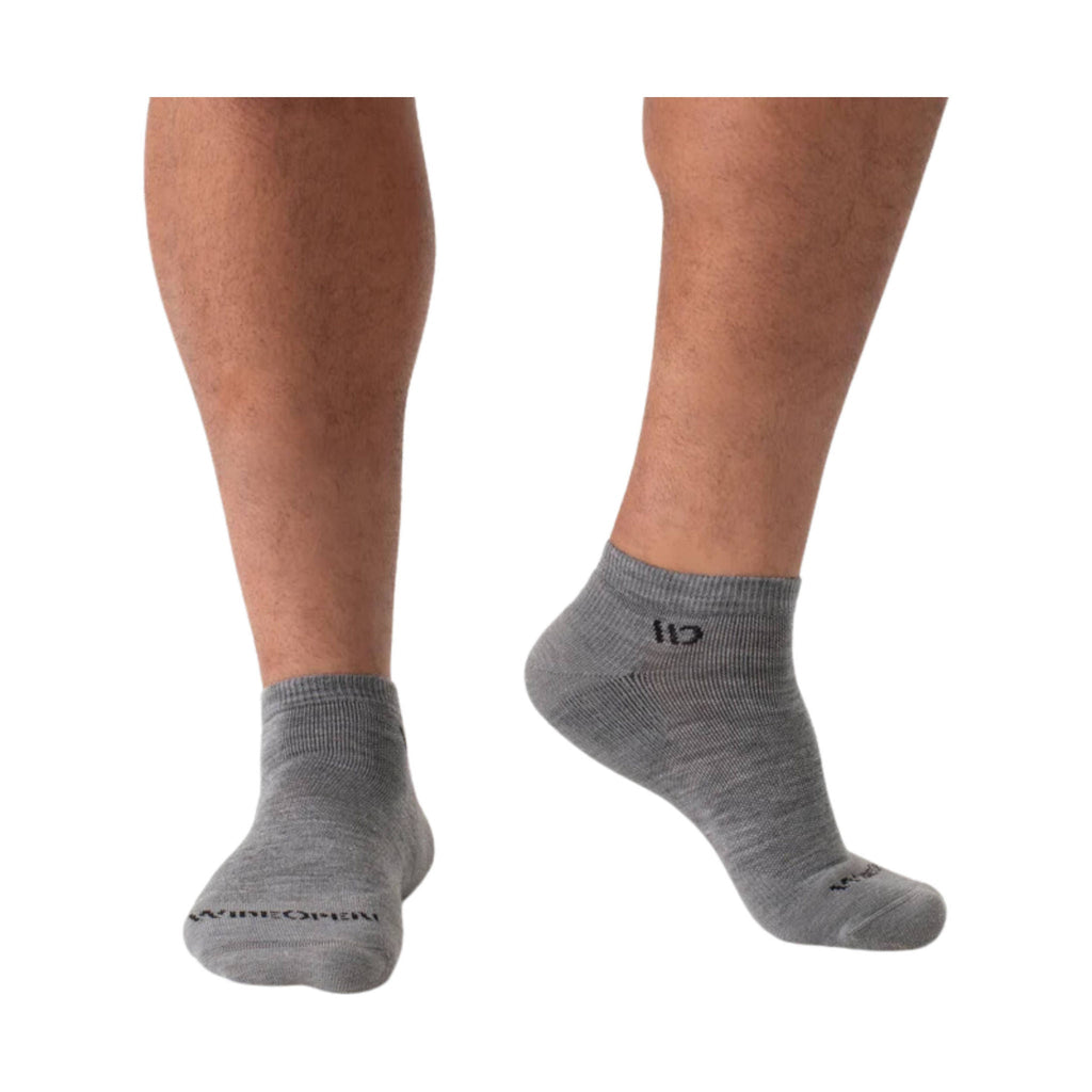 Wide Open Men's Solid Cushioned No Show Socks - Light Gray - Lenny's Shoe & Apparel