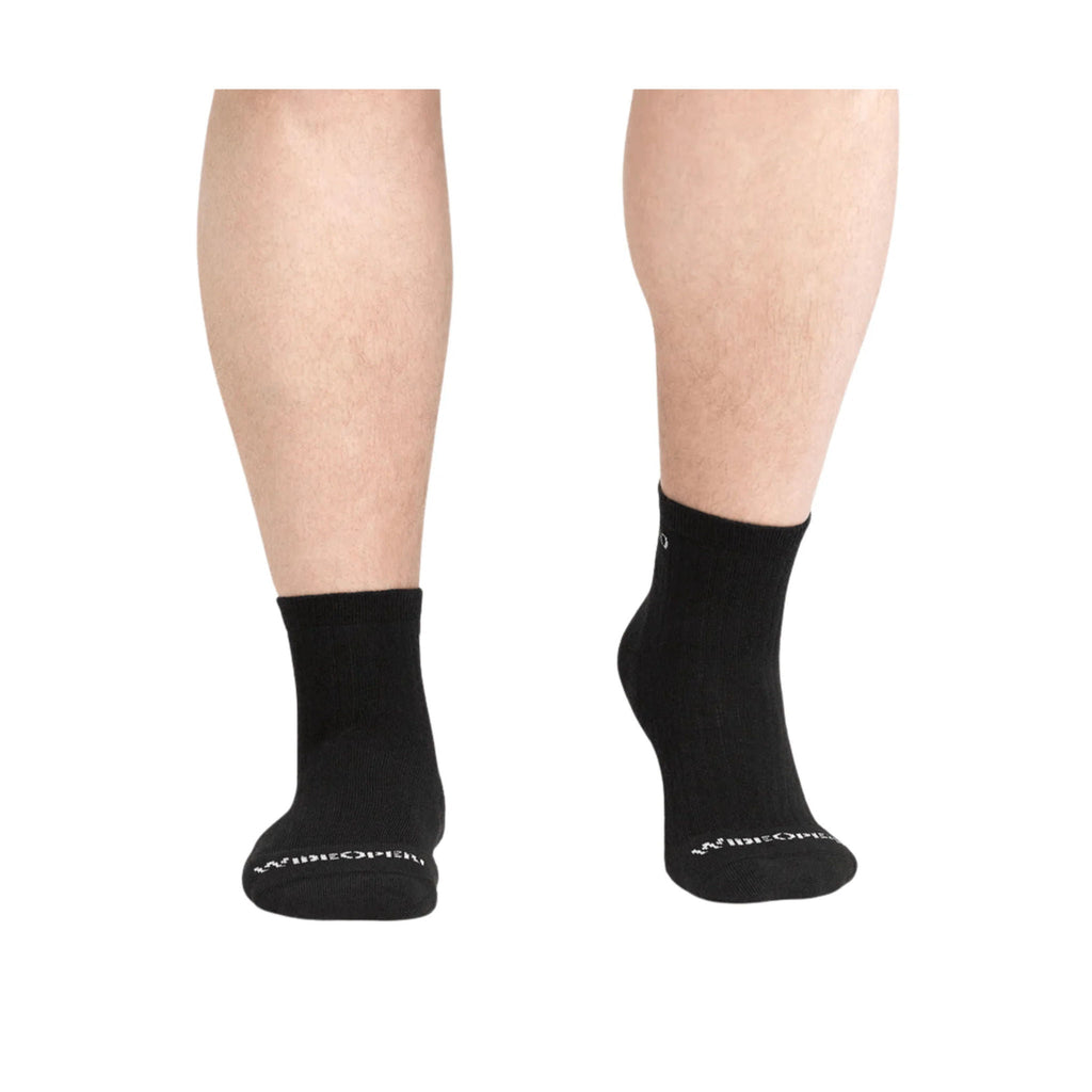 Wide Open Men's Solid Cushioned Quarter Socks - Black - Lenny's Shoe & Apparel
