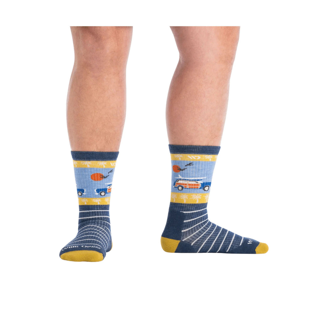 Wide Open Men's Way Back Cushioned Crew Socks - Denim - Lenny's Shoe & Apparel